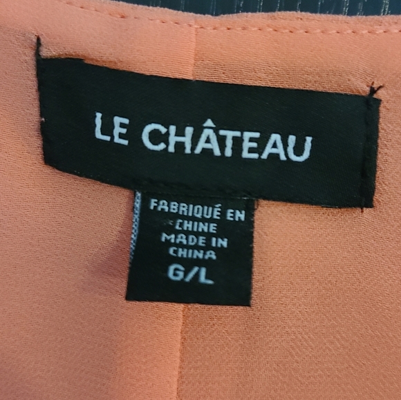 EUC Le Chateau Bright Coral Breezy Cami Sz Large - Picture 6 of 7